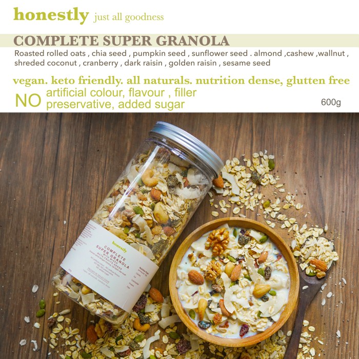 

COMPLETE SUPER GRANOLA , SUPER FOOD , ANTIOXIDANT , oat , almond