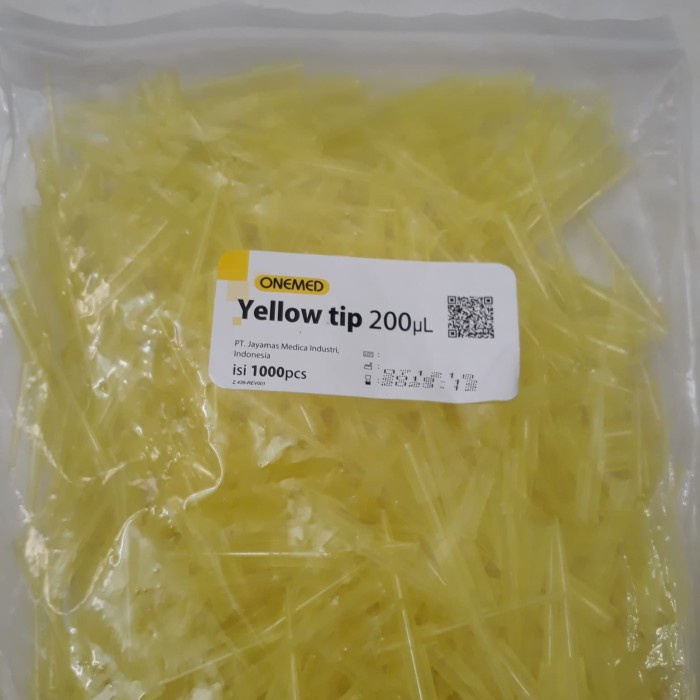 Yellow Tips 200ul Isi 1000'S OneMed / Tip Mikropipet Kuning