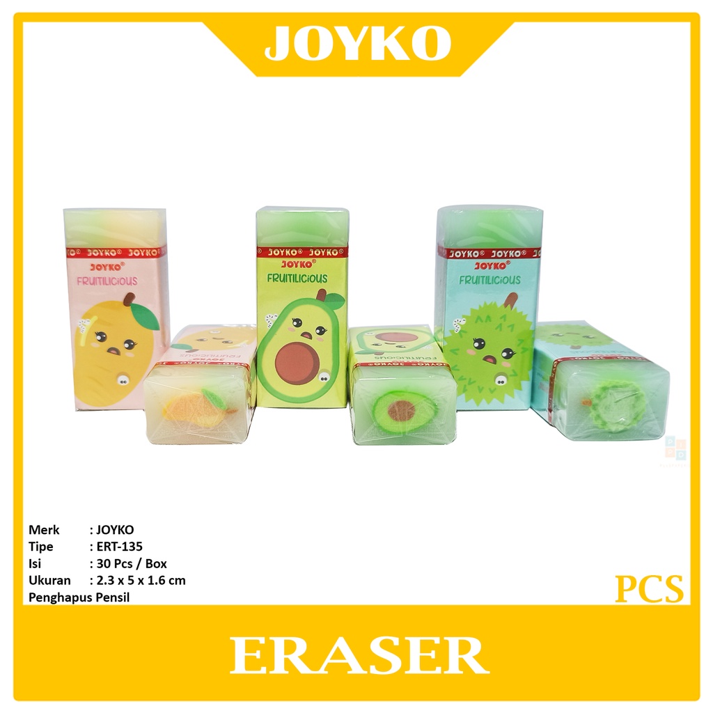 

JOYKO - Penghapus Pensil ERT-135 Eraser Fruitilicious - Pcs
