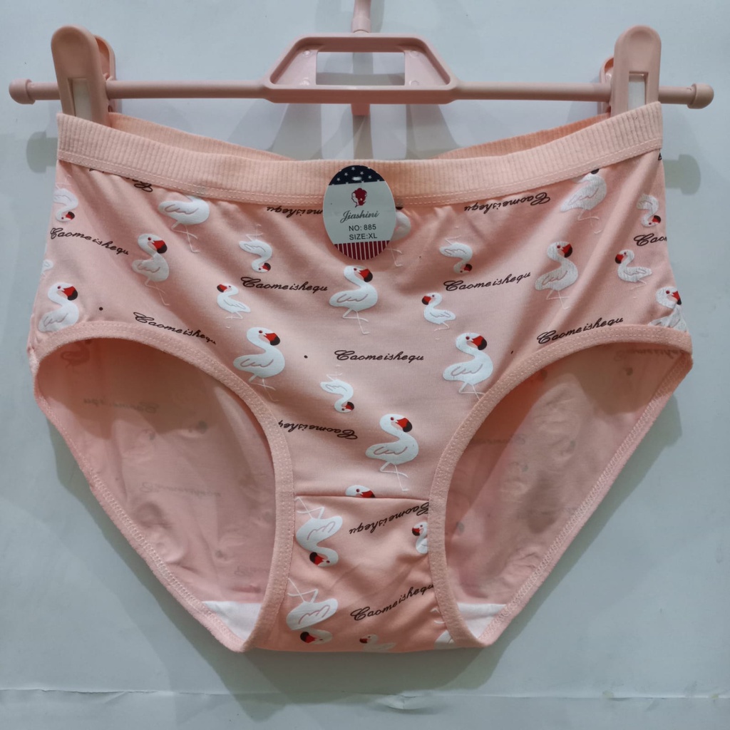 Jiashini CD Wanita Remaja Motif Lucu Manis Bahan Tebal Lembut Elastis