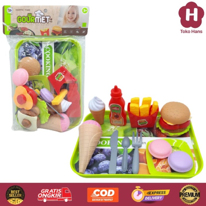 Mainan Anak Happy Time Gourment MCD Burger fast Food 3260-8