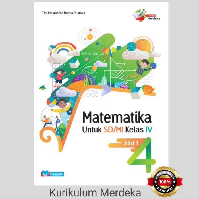Buku Matematika Kelas 4 Jilid 1 Kurikulum Merdeka Masmedia