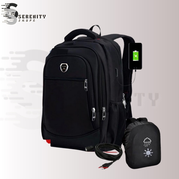 Tas Polo PL Power 18 inc - Ransel Laptop USB Ransel Import - Tas Punggung Casual Pria - Backpack Sekolah Premium Original Terbaru