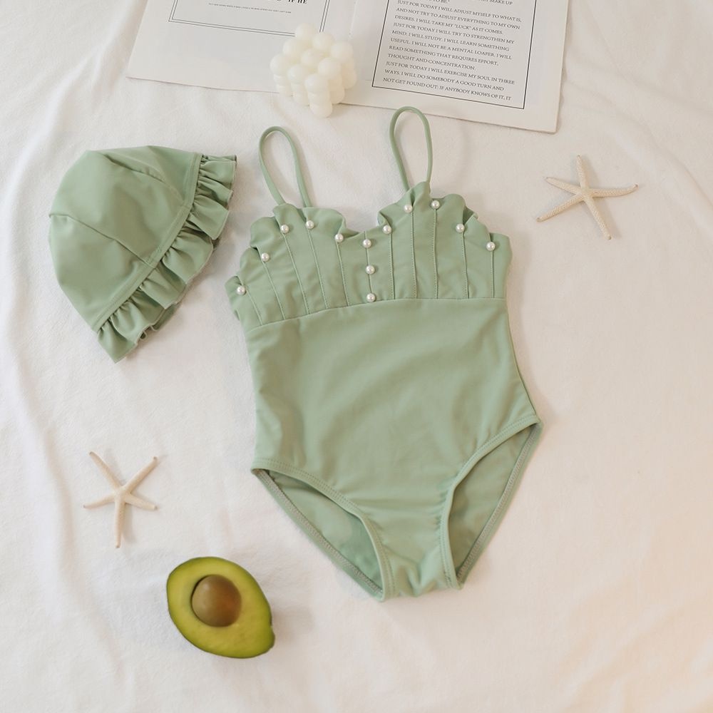 Green Pearl Swimsuit/ Baju Renang Anak Perempuan/ Swimwear Anak Perempuan/ Swimsuit Anak Perempuan