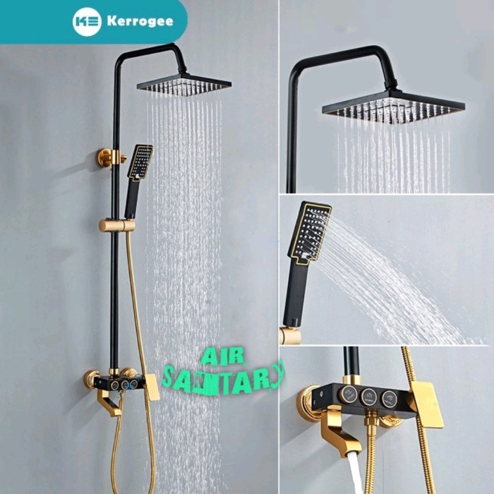 shower kamar mandi set Black Gold panas dingin