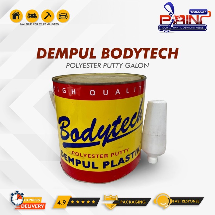 Dempul Bodytech Galon Mobil/Motor/Besi/Kayu
