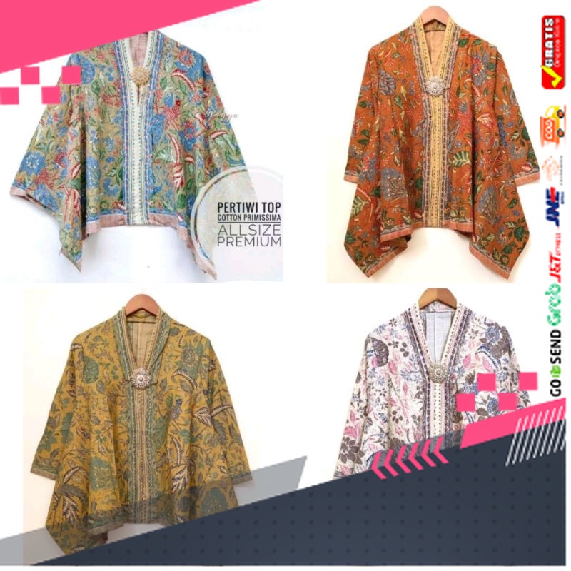 BATIK STYLE JAWA KEREN TERLARIS /ATASAN BLOUSE BATIK KARTINI TIGA NEGERI