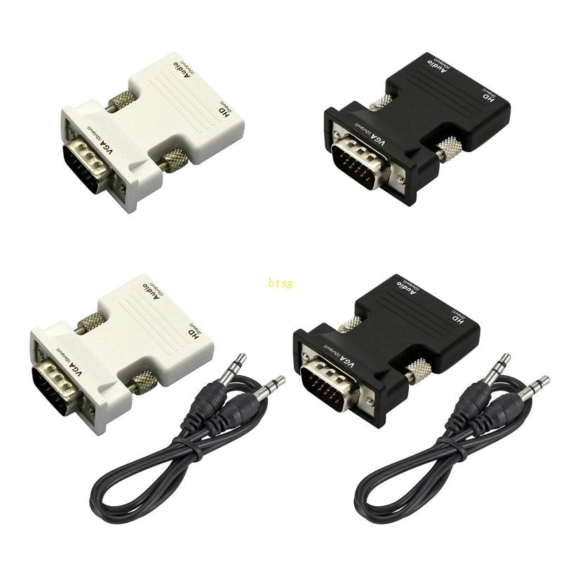Btsg Female HDMI-com to Male VGA Adapter Untuk Komputer Laptop, Proyektor, TV/Monitor