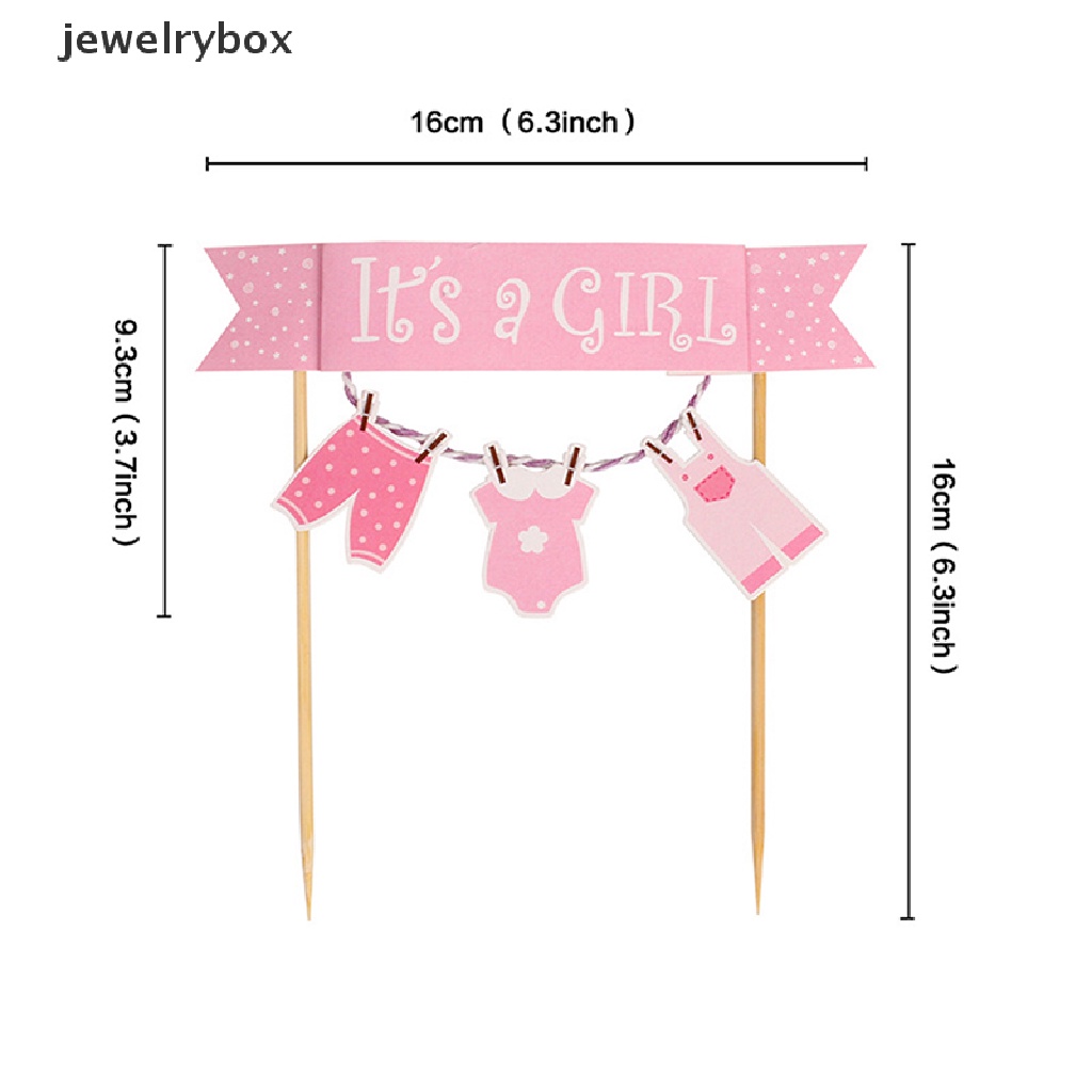 [jewelrybox] Blue Pink Girl Boy Tent Cake Topper Dekorasi Mengungkapkan Gender Pesta Kue Ulang Tahun Baby Shower Girl Kid Baptis Baptisan Cake Topper Butik
