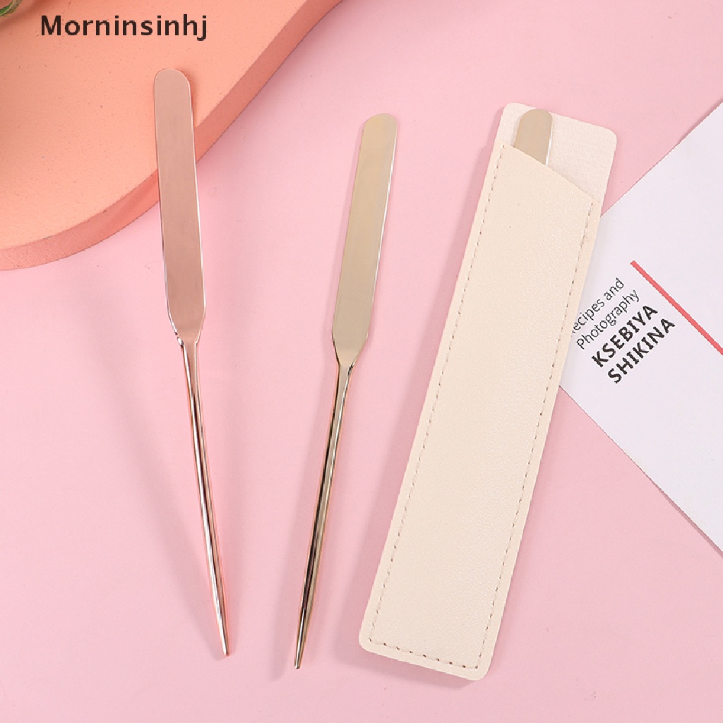 Mornin 1Pcs Stainless Steel Dual Head Makeup Toner Spatula Mixing Stick Foundation id