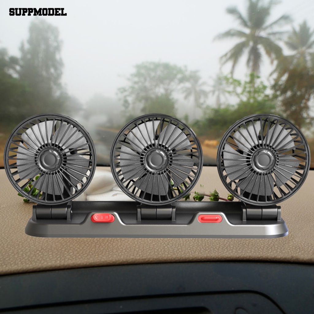 Suppmodel Kipas Angin Kendaraan Truk Yang Dapat Diputar Perlengkapan Otomatis Meja Kendaraan Truk Kipas Mobil Mini Fan High Airflow