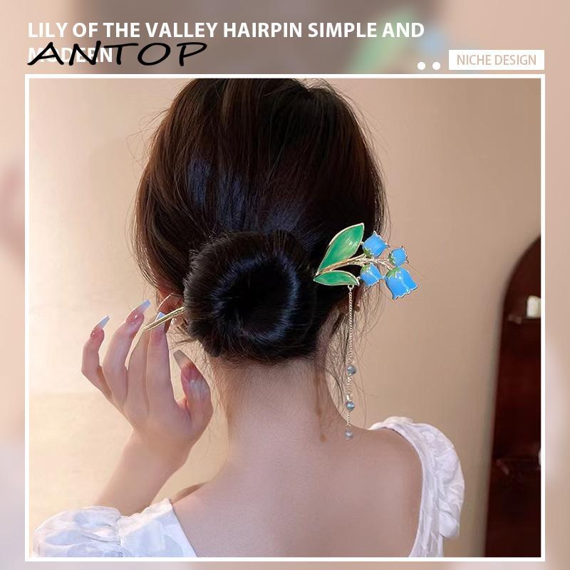 [Antop Termurah] Jepit Rambut Anggrek Simple Modern Logam Mutiara Rumbai Hairpin Niche Design Hiasan Kepala