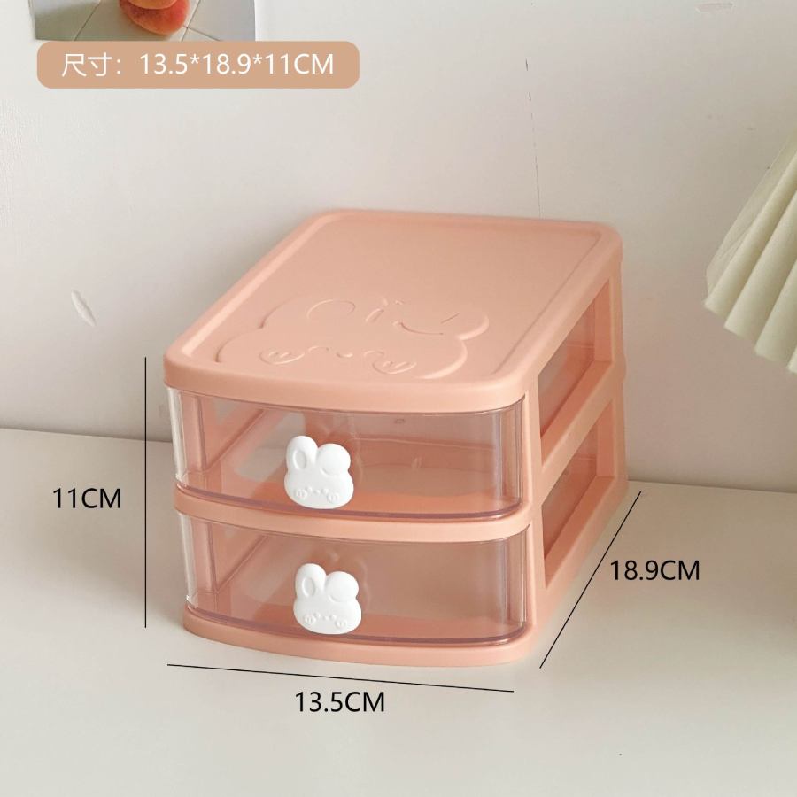 2per3 /3 /4 /5Lapis Rabbit Kawaii Desktop Organizer Laci Pink Lucu Meja Kotak Penyimpanan Tempat Pulpen