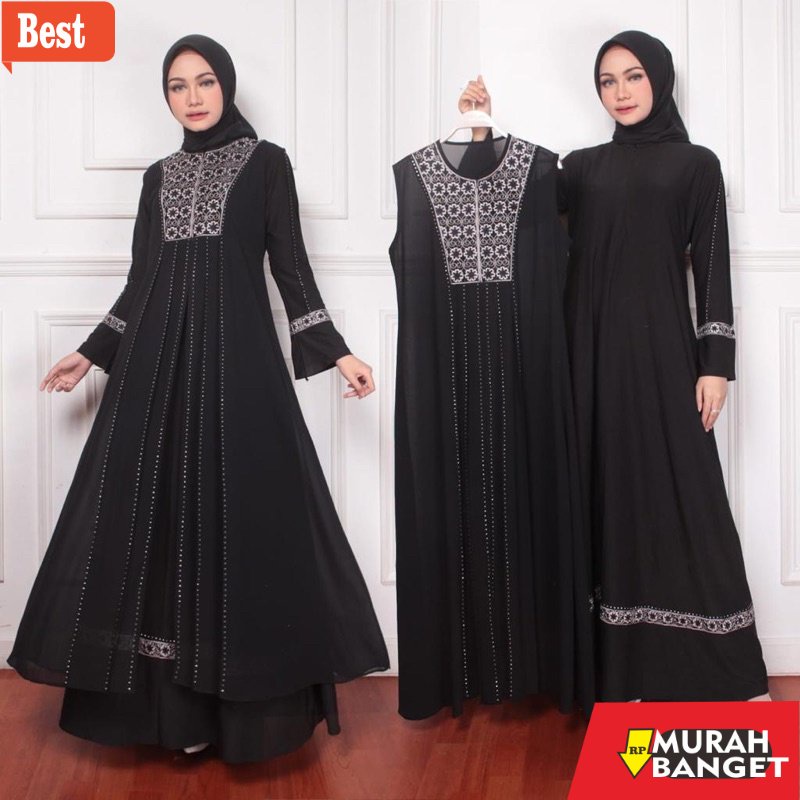 Gaya ala timur tengah di hari raya- GAMIS ABAYA TURKEY / GAMIS ABAYA / BAJU ABAYA / BAJU WANITA / BA