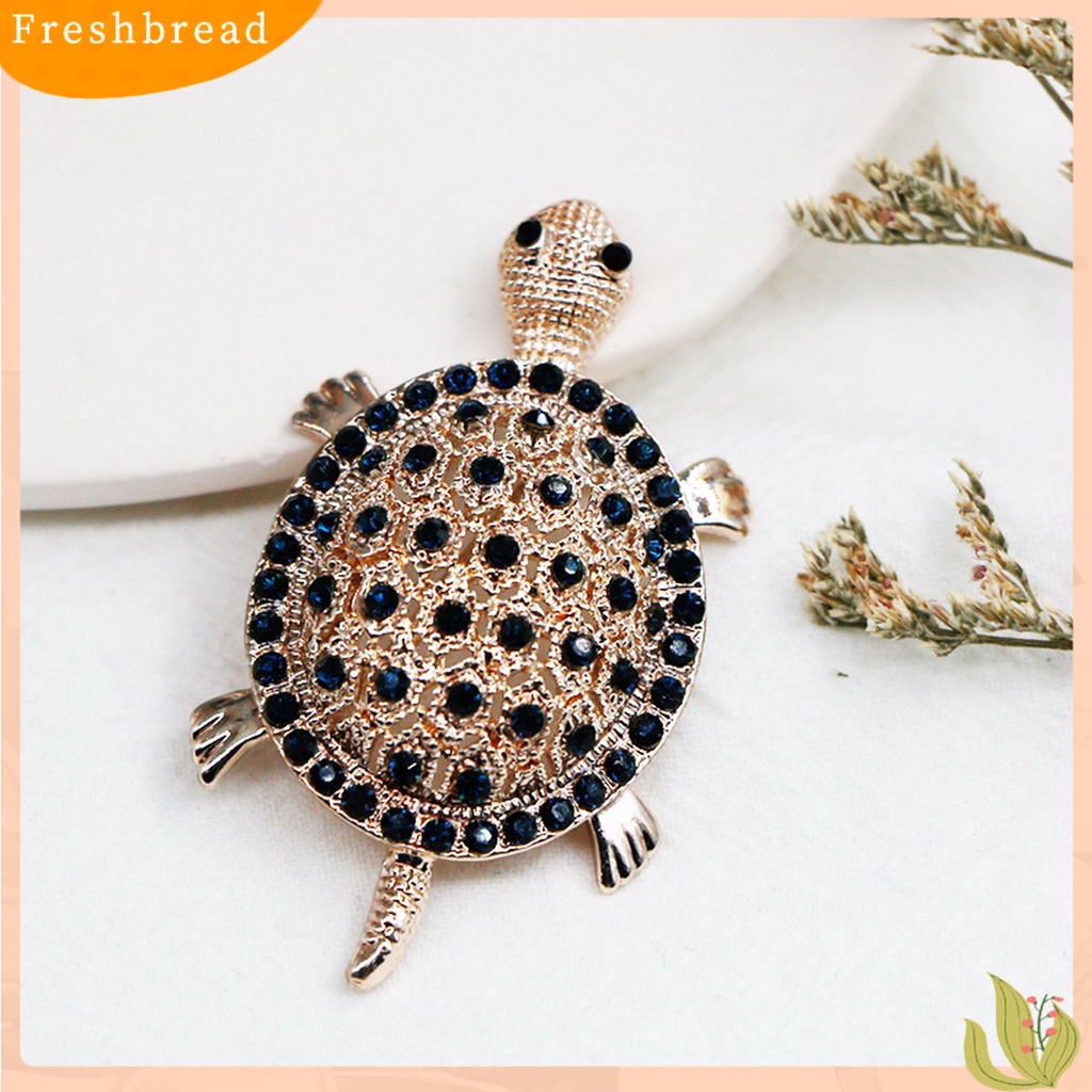 &lt; Freshbread &gt; Pin Bros Bentuk Kreatif Warna Vibrant Menggemaskan Karat Berkilau Hias Alloy Pakaian Syal Turtle Brooch Pin Perhiasan Decor Untuk Wanita