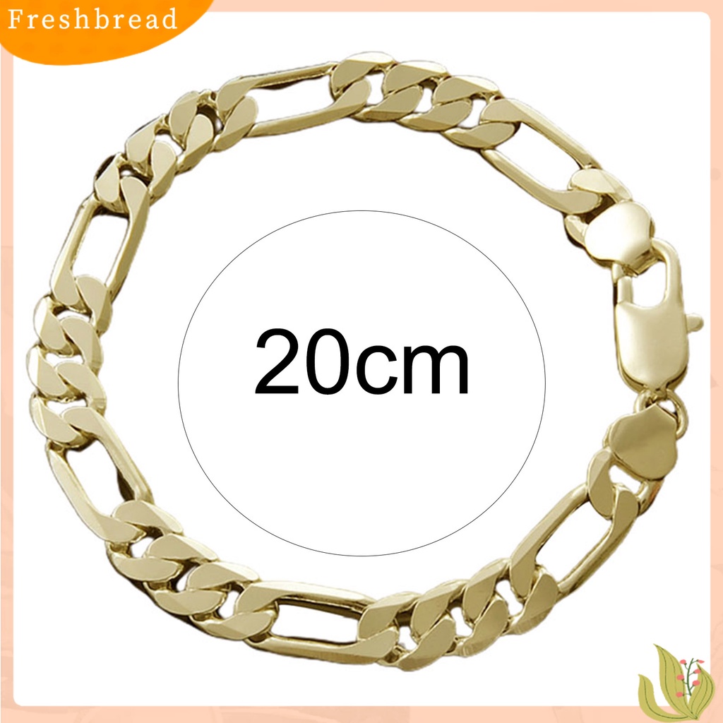 &lt; Freshbread &gt; Pria Gelang Rantai Hip Hop Perhiasan Electroplating Bright Luster Bangle Hadiah Ulang Tahun