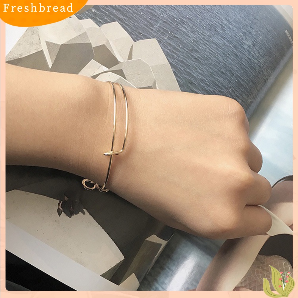 &lt; Freshbread &gt; Fashion Wanita Paduan Terbuka Manset Gelang Mini Gunting Pesona Bangle Perhiasan Hadiah