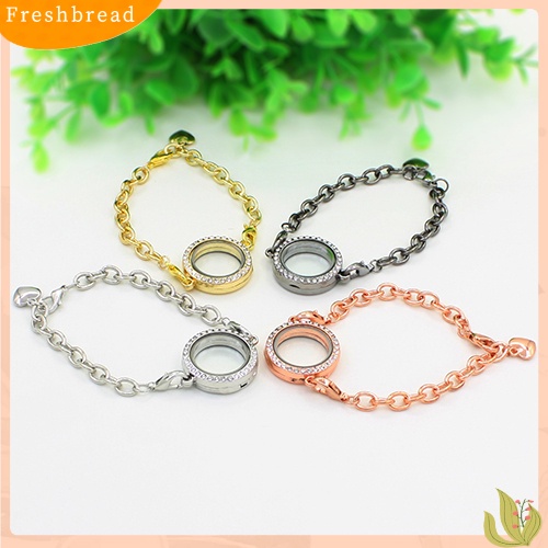 &lt; Freshbread &gt; 25mm ic Berlian Imitasi Hidup Memory Locket DIY Gelang Untuk Mengambang Charms