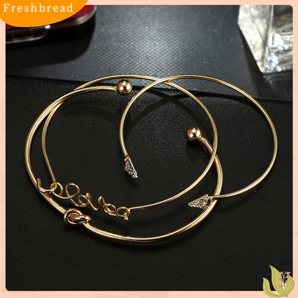 &lt; Freshbread &gt; 4Pcs/Set Vintage Simpul Kaktus Pergelangan Tangan Bangle Wanita Gelang Pesona Perhiasan Decor