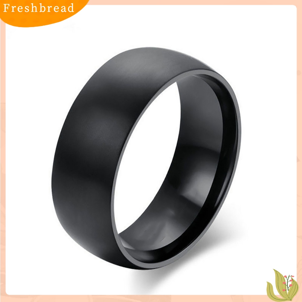 &lt; Freshbread &gt; Pria Keren Baja Titanium Lebar 8mm Pernikahan Pertunangan Anniversary Band Jari Cincin