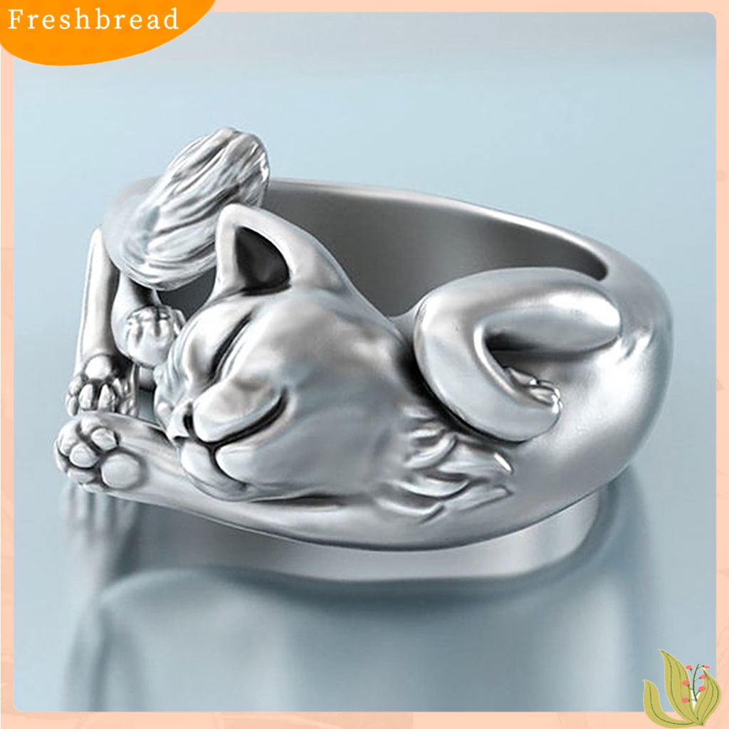 &lt; Freshbread &gt; Opening Ring Vintage Perhiasan Hadiah Anti Luntur Cincin Buka Bungkus Unisex Untuk Pesta