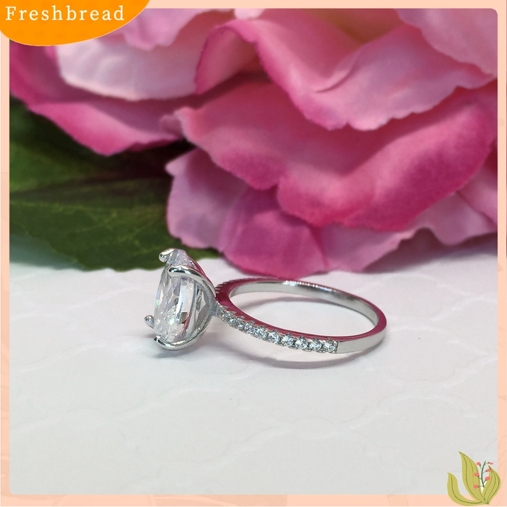 &lt; Freshbread &gt; Kreatif Bentuk Telur Zirkon Bertatahkan Shiny Finger Cincin Pesta Wanita Perhiasan Hadiah