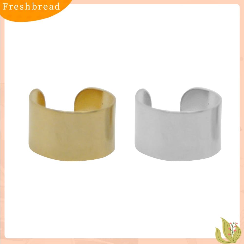 &lt; Freshbread &gt; 1pasang Sederhana Manset Telinga Clip-on Non Piercing Anting Wanita Punk Perhiasan Pesta