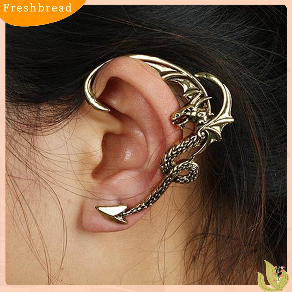 &lt; Freshbread &gt; 1Pc Anting Manset Telinga Vintage Fly Dragon Klip Telinga Kiri Untuk Club