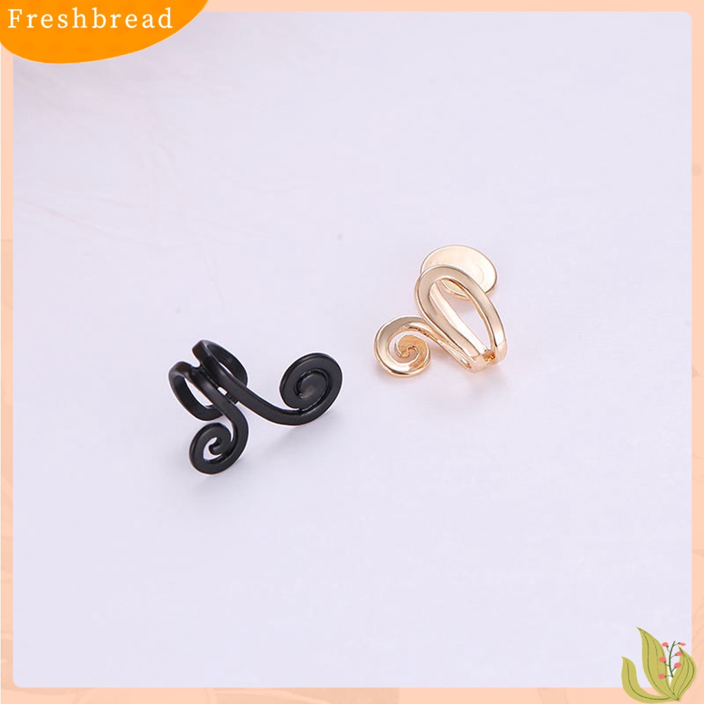 &lt; Freshbread &gt; 1Pc Klip Telinga Tanpa Sakit Non-Piercing Geometris Wanita Monkey King Golden Hoop Incantation Shaped Clip Earring Perhiasan Hadiah Untuk Kehidupan Sehari-Hari