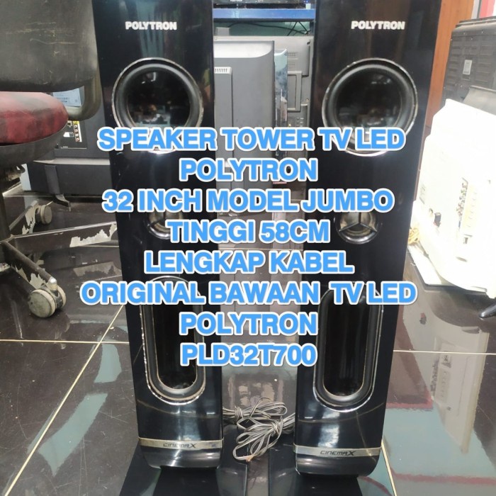 SPEAKER TOWER TV LED POLYTRON 32 INCH JUMBO SE SET PLUS KABEL