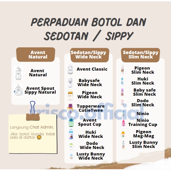 SEDOTAN PENGGANTI DOT SLIM NECK DAN WIDE NECK UNIVERSAL