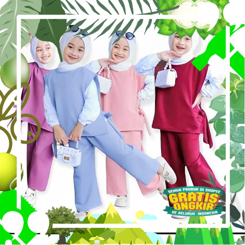 One Set Anak Perempuan -Baju Anak Perempuan/ edisi lebaran2023