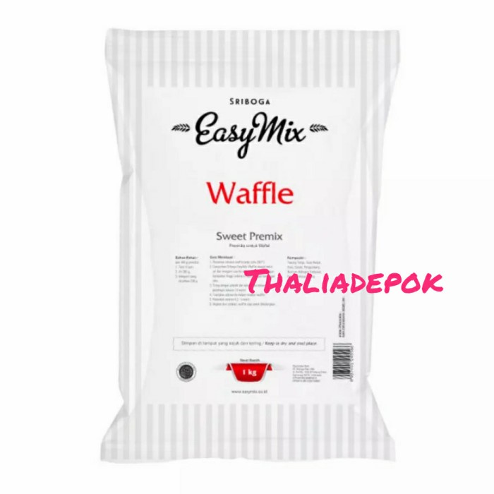 

COD- SRIBOGA EASYMIX TEPUNG WAFFEL 1KG, TEPUNG PREMIX PRAKTIS & ENAK
