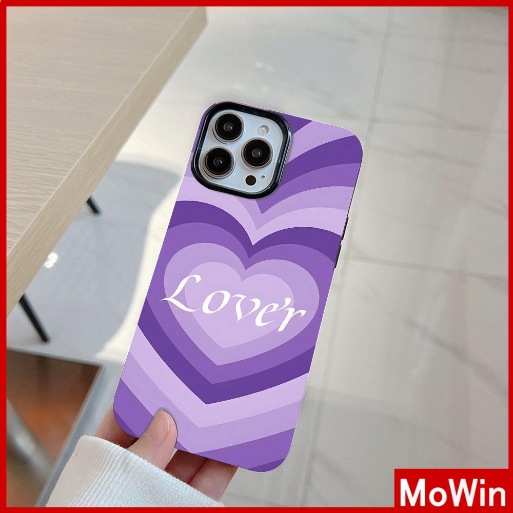 For iPhone 14 Pro Max iPhone Case Black Glossy TPU Soft Case Shockproof Protection Camera Purple Love Compatible with iPhone 13 Pro max 12 Pro Max 11 xr xs max 7Plus 8Plus