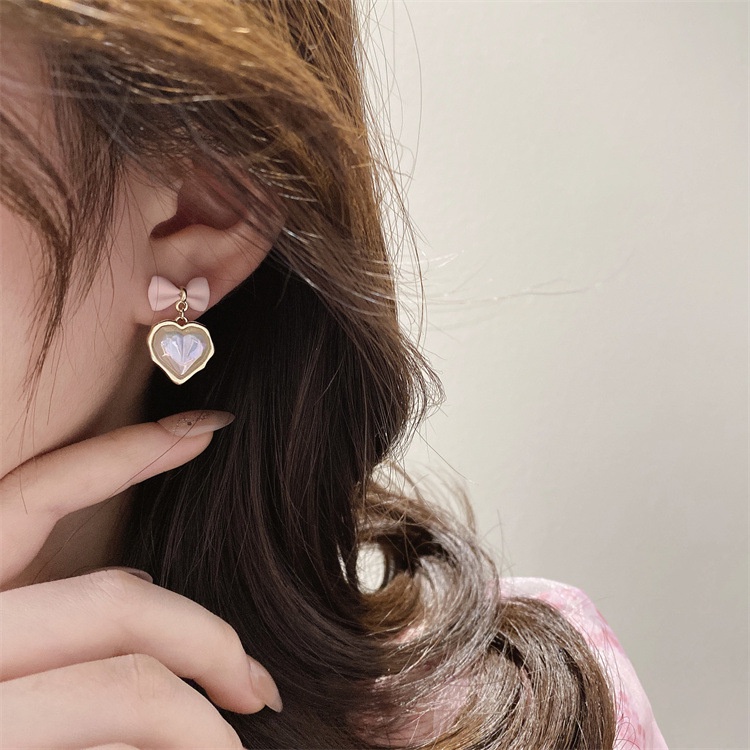 Anting Mermaid Ji Love Bow Anting Lucu Dan Manis