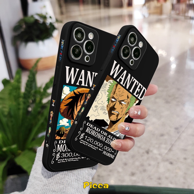 Casing Redmi 12C A1 9T 10 9A 11 9 9C NFC Note9 8 10Pro 10 10s 10 Pro Plus M3 M4 F4 M5 Pro F3 X3 Pro MI 10 11 Lite 10T Poco Trendy Anime One Piece Tepi Lurus Case Motif Samping