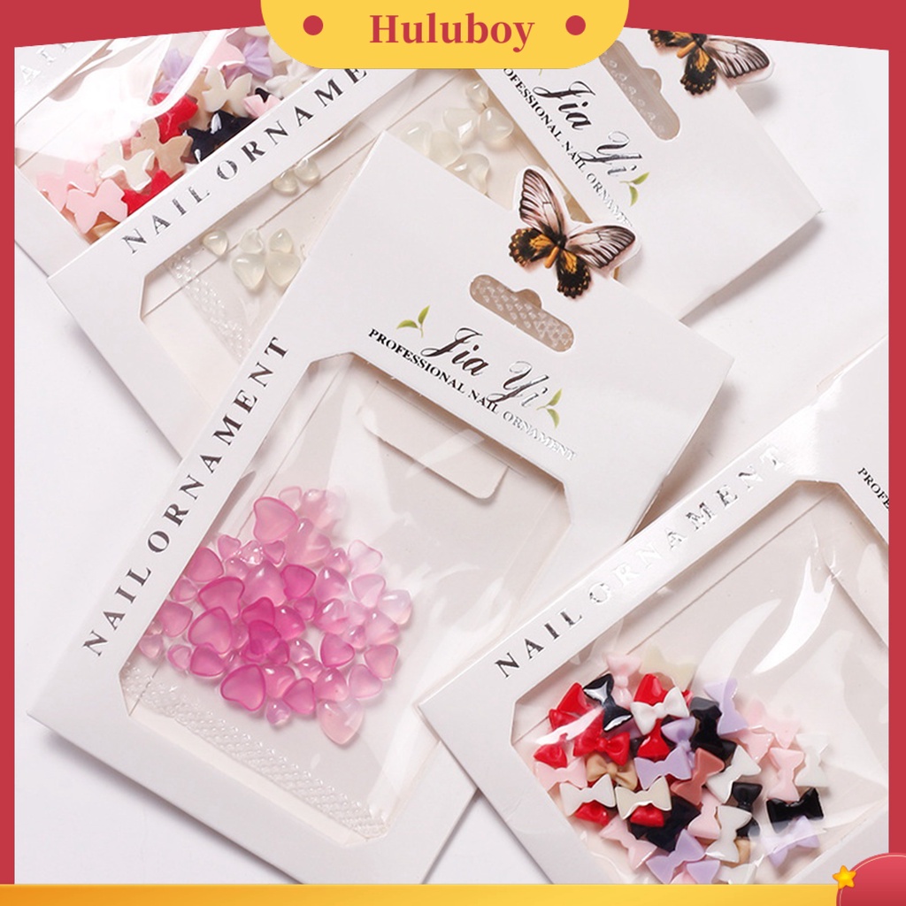 {In Stock} 50Pcs/tas Pesona Nail Art Removable Non-drop Tidak Luntur Anti Gores Mudah Menempel Efek 3D Manikur Ornamen Salon Kuku Supply