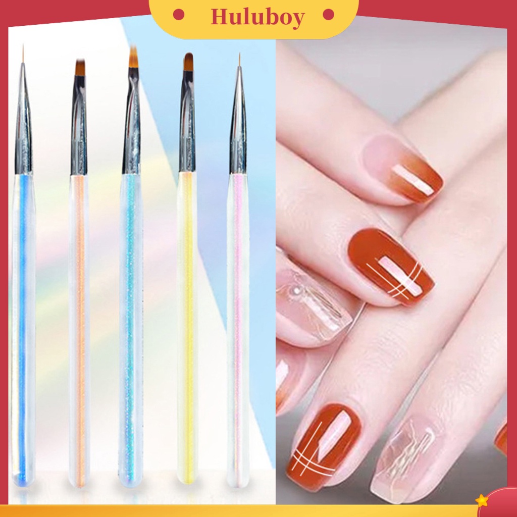 {In Stock} Kuas Nail Art UV Gel Ukir Multifungsi Nail Art Alat Nail Borstel Bubuk Cair Akrilik Lukisan Pena Perlengkapan Kuku
