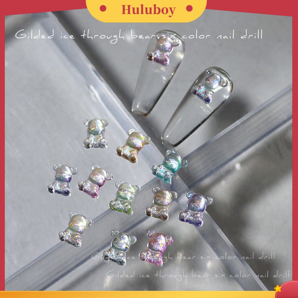 {In Stock} 50Pcs/Set Ornamen Kuku Efek Mengkilap Penembus Es Tembus Fashion Polish UV Gel Manicure Aksesoris Untuk Perempuan