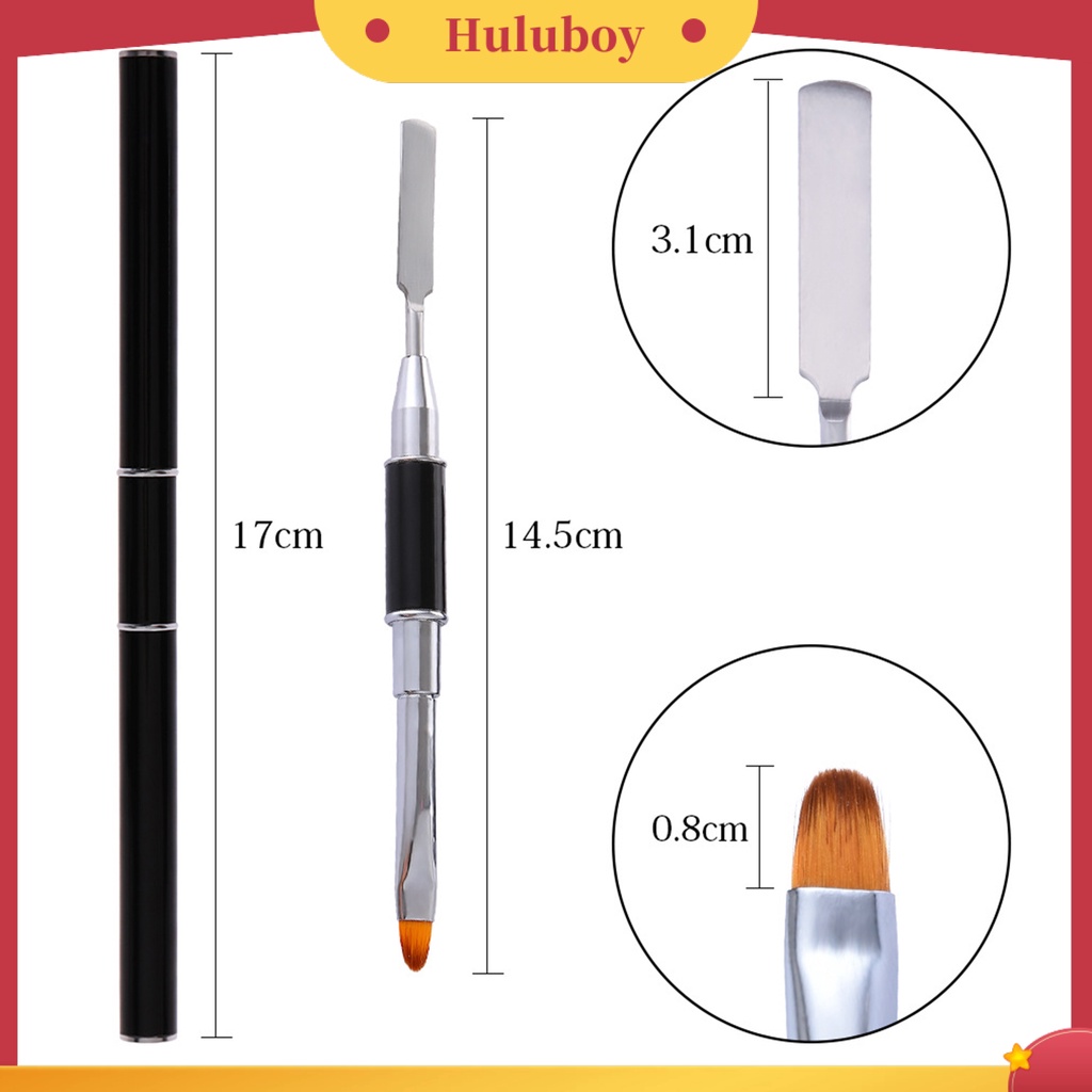 {In Stock} Sikat Pendorong Kuku Dual End Gambar Lukisan Lembut Kepala Brush Extension Bangunan Cepat Painting Builder Untuk Manicure