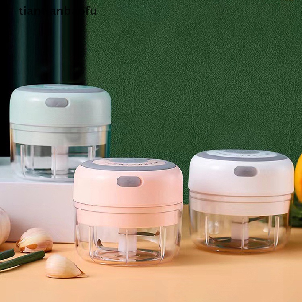 [tiantianbaofu] Electric Mini Garlic Chopper, Alat Pencacah Sayur Butik