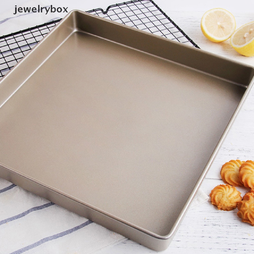 [jewelrybox] 1pc 11inch Persegi Menebal Loyang Kue Anti Lengket Nampan Baja Karbon Butik