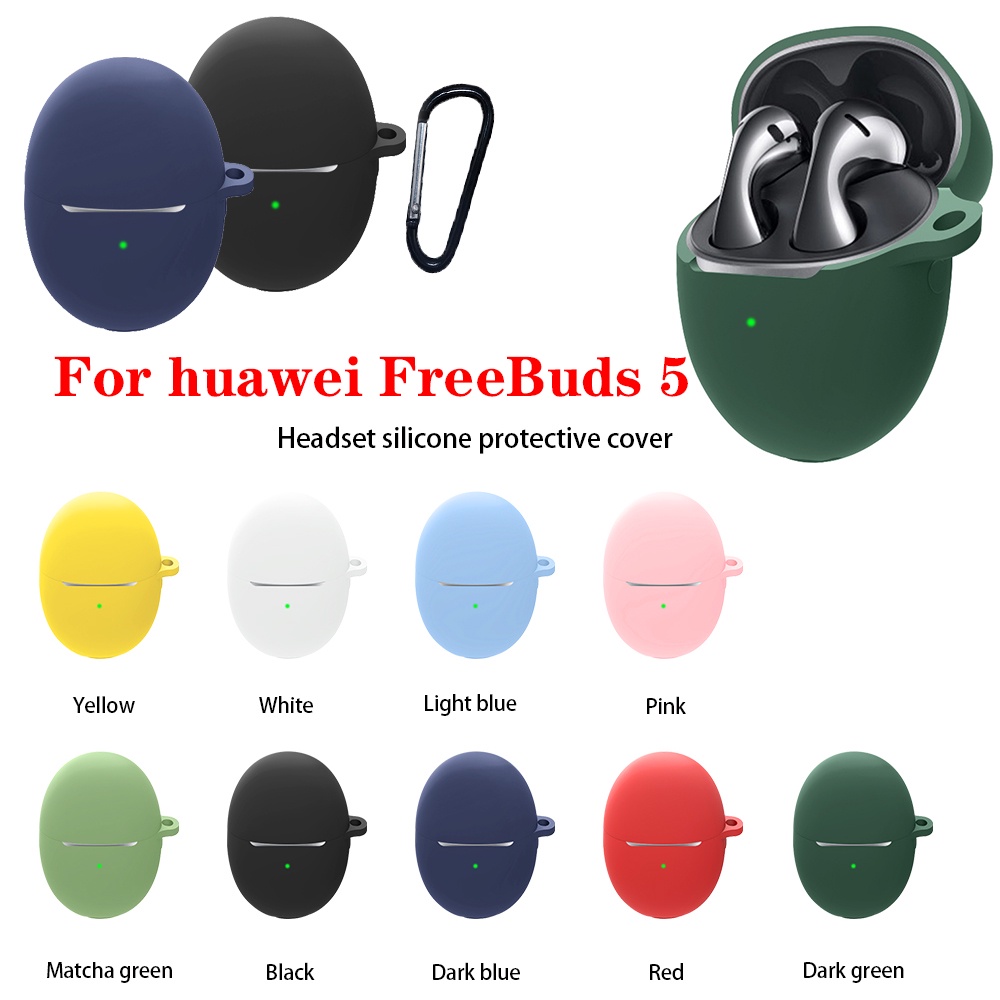 Case Untuk Huawei FreeBuds 5sarung Earphone Silikon Shockproof Warna Solid Hearphone Kotak Aksesoris FreeBuds5 cover