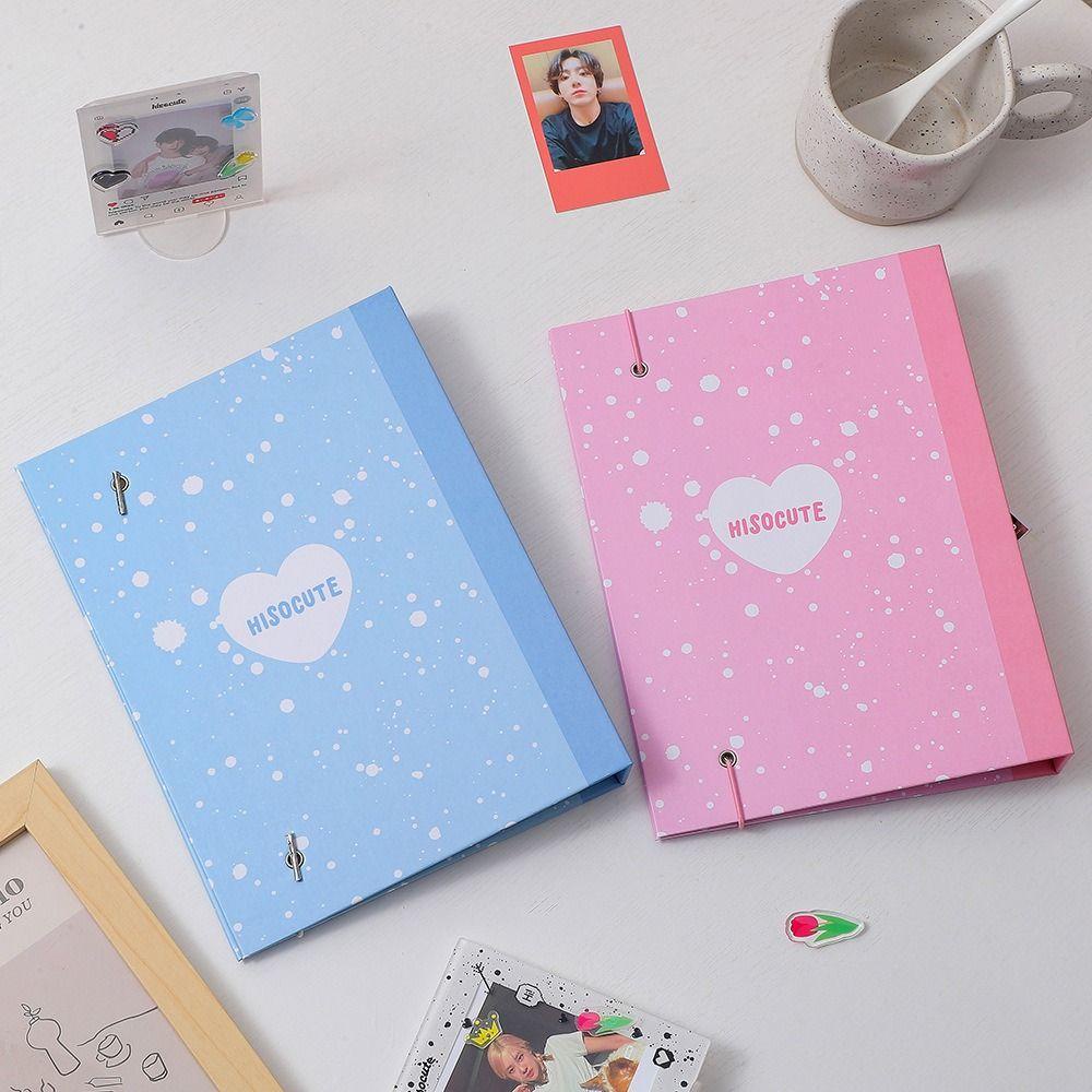 [Elegan] Photocard Collect Book School Supply Fashion Jounral Cover A5 Binder Splash-ink Chasing Stars Card Holder
