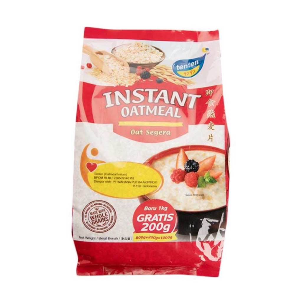 ten ten oatmeal oat 800 gram/makanan sehat FM