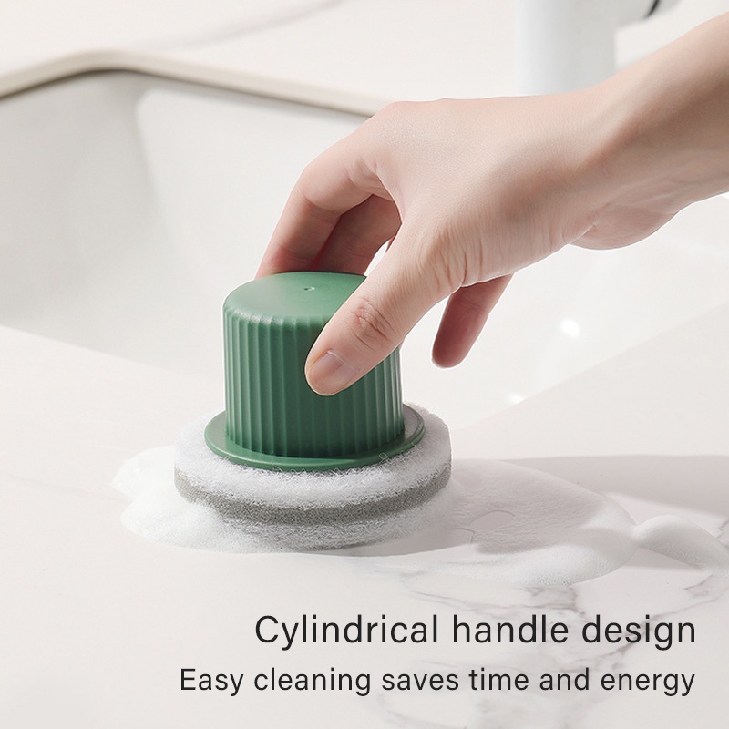 Sikat Pembersih Spons Lembut Serbaguna/Pembersih Noda Atas Kompor Wastafel Rumah Tangga/Dish Bowl Plate Scrubber Kitchen Cleaning Brush