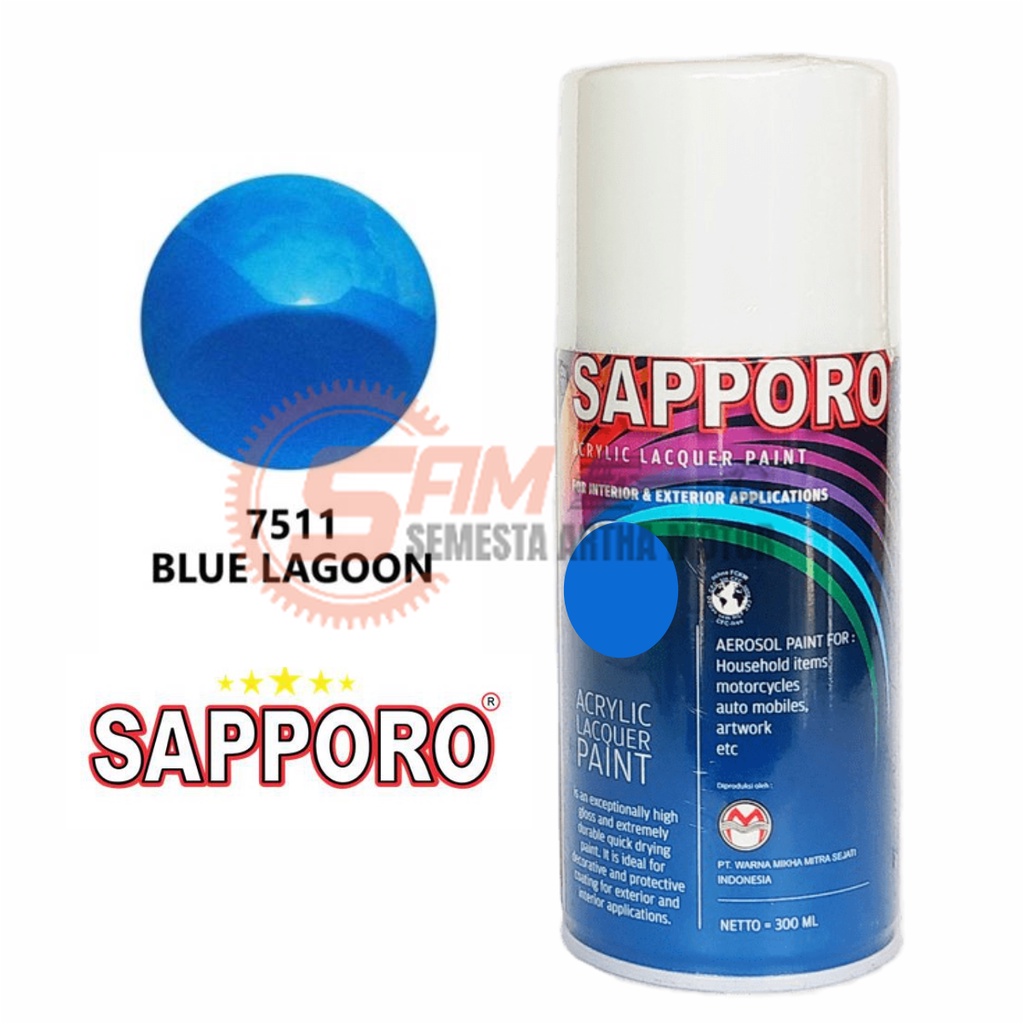

Pilox Sapporo Blue Lagoon 7511 Cat Semprot 300ml Pilok Biru Aerosol Spray