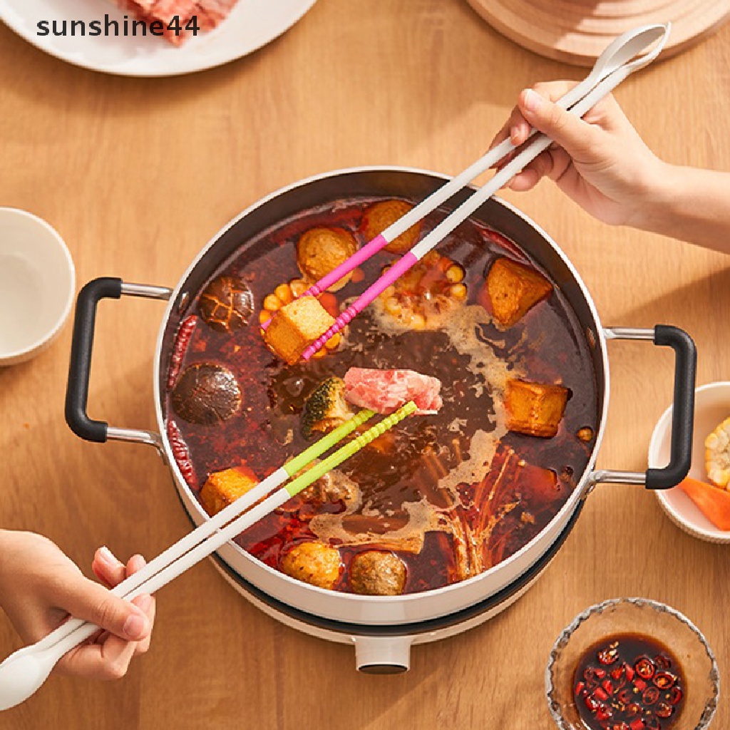Sunshine 1pasang Sumpit Masak Kepala Ganda Sumpit Multi Fungsi Garpu Sendok ID