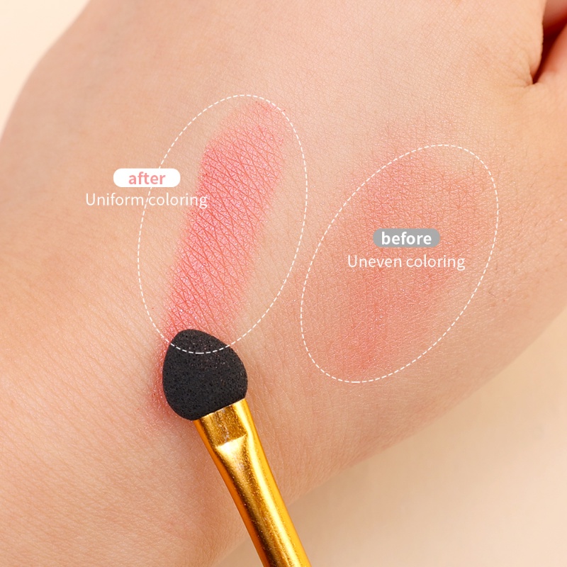 [Harga Grosir] Profesional Double-headed Makeup Brush Sponge Head Eye Shadow Make Up Brushes Kosmetik Aplikator Daily Basic Beauty Make Up Tools