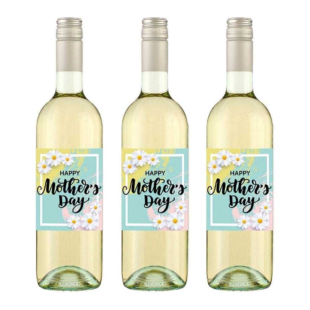 R-FLOWER 24pcs Stiker Hias Happy Mother's Day Seal Sticker Stiker Kemasan Botol Ulang Tahun